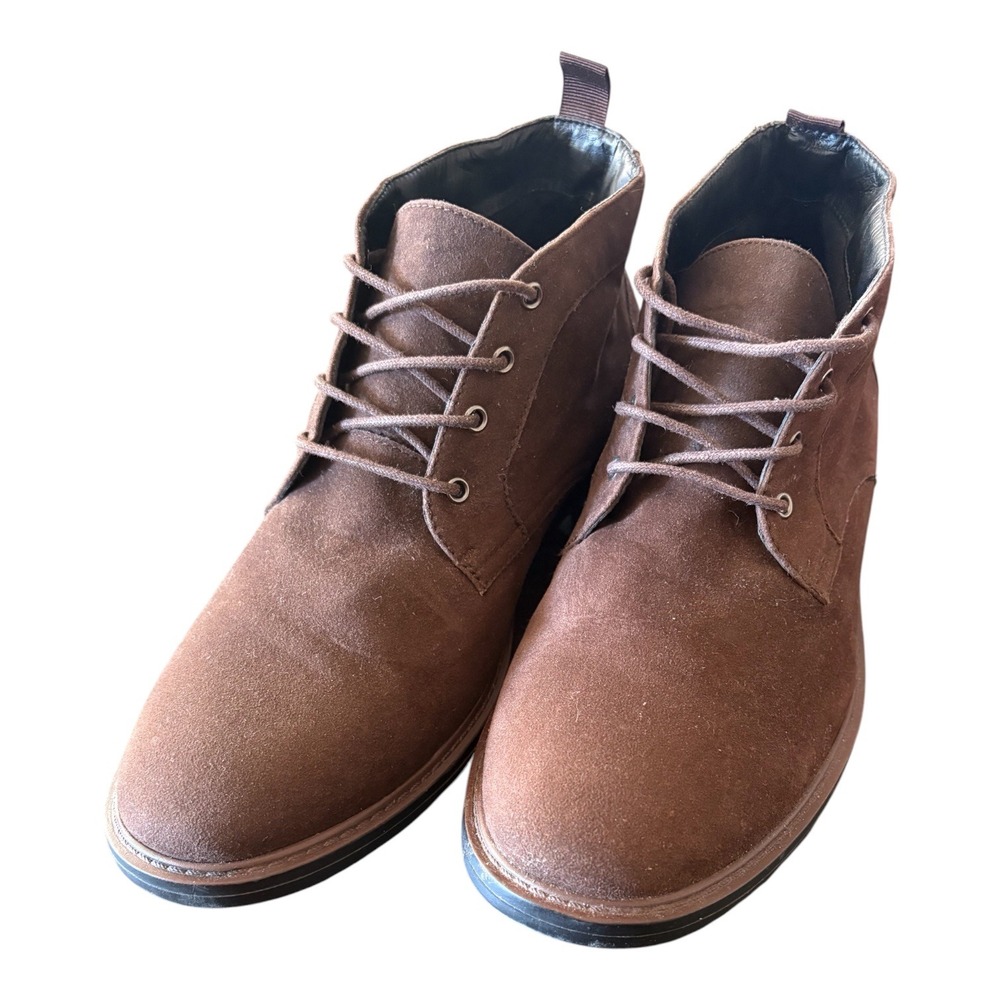 Alfani Aiden Mens Brown Faux Suede Chukka Lace Up Ankle Boots Size 12M